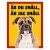 Röd/gul hundskylt, Continental Bulldog hundskyltar, hundskyltar