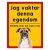 Röd/gul hundskylt, Continental Bulldog hundskyltar, hundskyltar