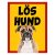 Röd/gul hundskylt, Continental Bulldog hundskyltar, hundskyltar