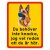 Schäfer, hundskyltar, gul/röd, du behöver inte knacka