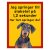 Röd/gul hundskylt, Pinscher,