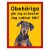 Röd/gul hundskylt, Pinscher,