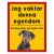 Röd/gul hundskylt, Pinscher,