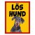 Röd/gul hundskylt, Pinscher,