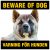 akita beware of dog skylt
varning för hunden
