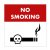 No smoking, dödskalle + cigarett