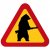 varningsskylt björn med hagelbössa roliga skyltar jaktskylt varning för jägaren varningstriangel present till en jägare björn
