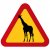 Varning för giraff lång hals vilda djur