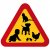 varningsskylt krypande barn höna söt skylt valp katt kycklingar söt skylt varningstriangel akta våra barn