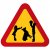 varningsskylt flicka med hund Lekande Barn som leker med hund skylt happy print vägskylt roliga skyltar barn & hund