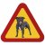 Varningstriangel Staffordshire bullterrier Porträtt hund fin skylt bordercollie varning för hunden hund fin skylt bordercollie v