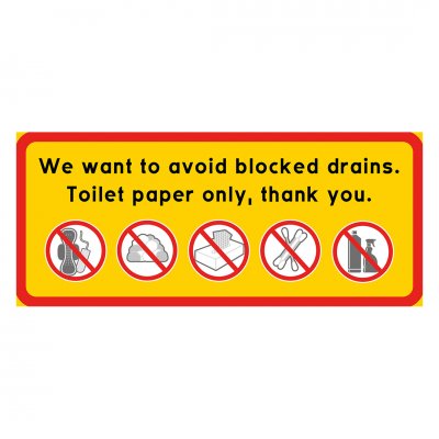 toa, toapapper, WC We want to avoid blocked drains. Toilet paper only, thank you.