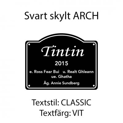 Boxskylt, hästskylt olika färger