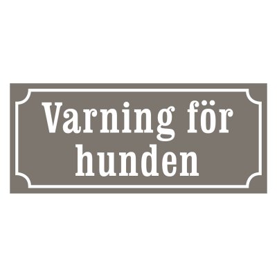 Varning för hunden beige