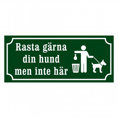 Rasta gärna din hund men inte här