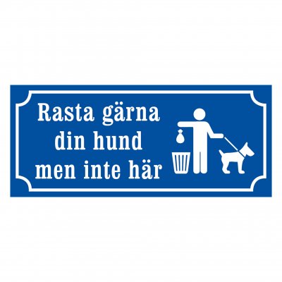 Rasta gärna din hund men inte här