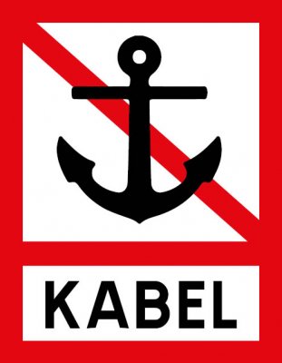 Ankring förbjuden olika storlekar och varianter röd vit