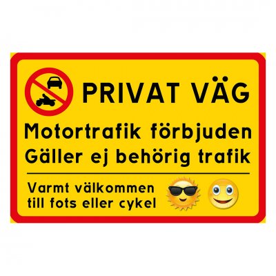 Privat väg - motortrafik förbjuden
