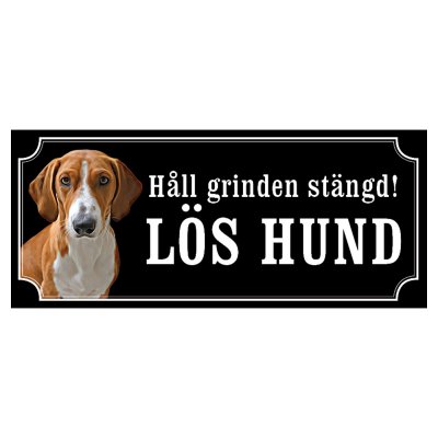 Drever hundskylt gammaldags stil emaljskylt hund