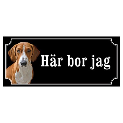 Drever hundskylt gammaldags stil emaljskylt hund