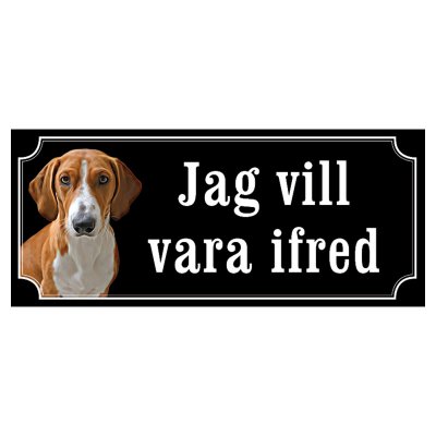 Drever hundskylt gammaldags stil emaljskylt hund