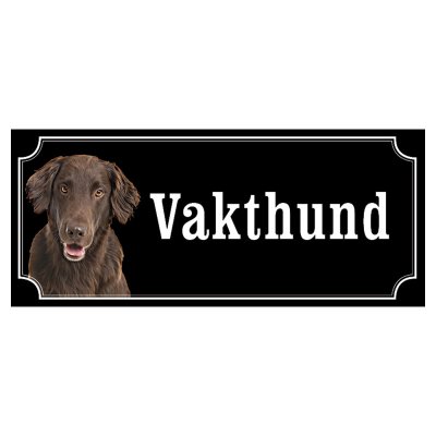 flatcoated retriever flatte skylt brun varning för hunden
gammaldags stil hundskylt dogsign sign dog happy print hjortröd finas