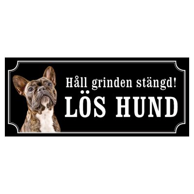 Finsk lapphund brun/vit gammaldags stil emaljskylt hund
