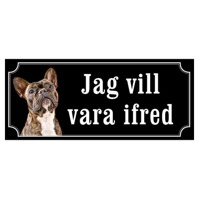 Finsk lapphund brun/vit gammaldags stil emaljskylt hund