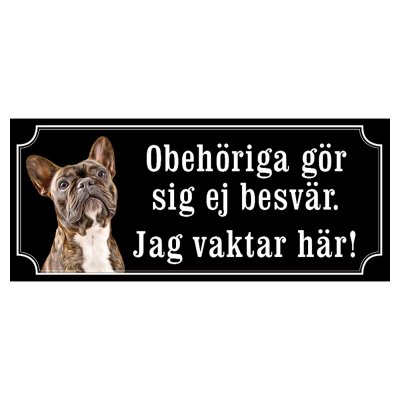 Finsk lapphund brun/vit gammaldags stil emaljskylt hund