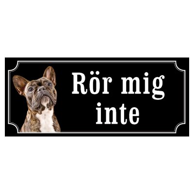 Finsk lapphund brun/vit gammaldags stil emaljskylt hund