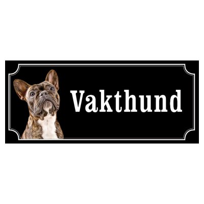 Finsk lapphund brun/vit gammaldags stil emaljskylt hund