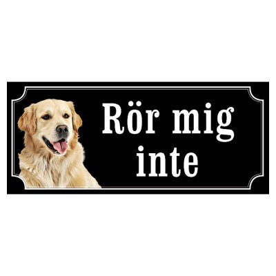 Golden retriever gammaldags stil emaljskylt hund