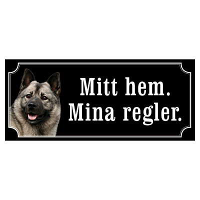 Gråhund grå gammaldags stil emaljskylt hund