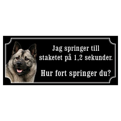 Gråhund grå gammaldags stil emaljskylt hund