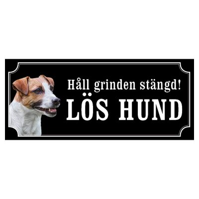 Jack russel terrier gammaldags stil emaljskylt hund