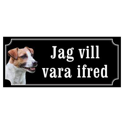 Jack russel terrier gammaldags stil emaljskylt hund