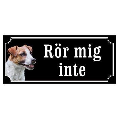 Jack russel terrier gammaldags stil emaljskylt hund
