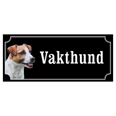 Jack russel terrier gammaldags stil emaljskylt hund