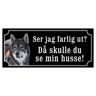 Jämthund gammaldags stil emaljskylt hund
