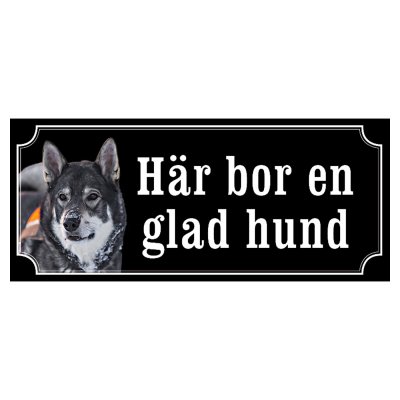 Jämthund gammaldags stil emaljskylt hund