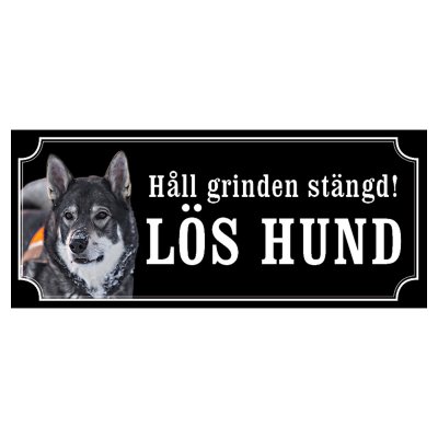 Jämthund gammaldags stil emaljskylt hund