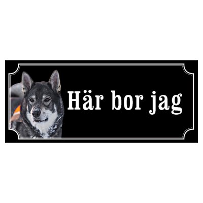 Jämthund gammaldags stil emaljskylt hund