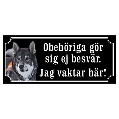 Jämthund gammaldags stil emaljskylt hund