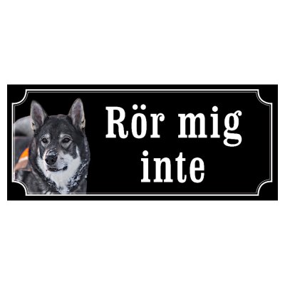 Jämthund gammaldags stil emaljskylt hund