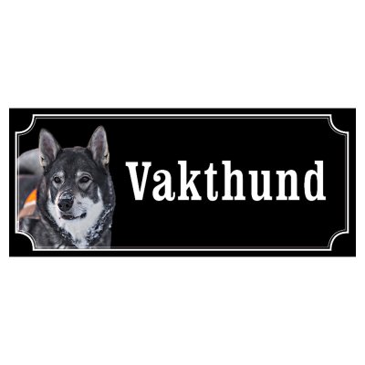Jämthund gammaldags stil emaljskylt hund