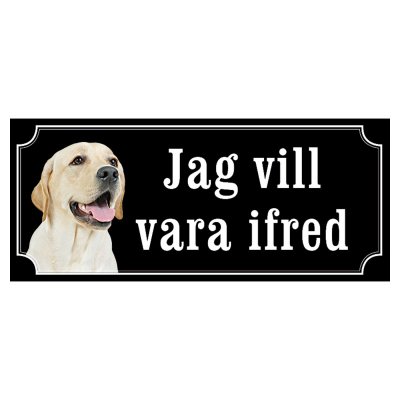 Labrador gul gammaldags stil emaljskylt hund