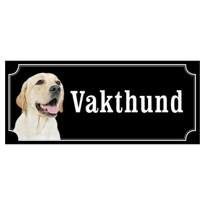 Labrador gul gammaldags stil emaljskylt hund