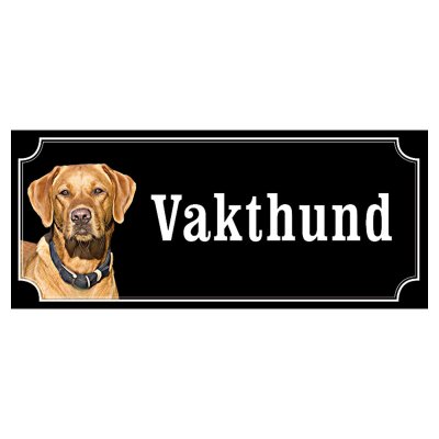 Labrador röd gammaldags stil emaljskylt hund