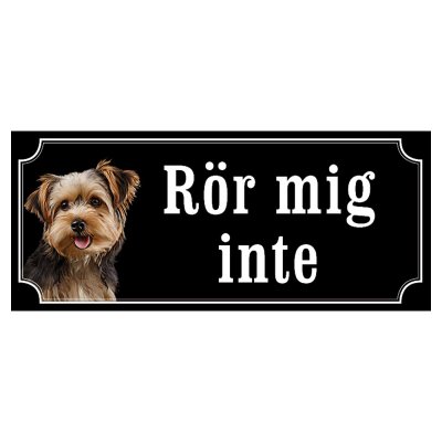Yorkshireterrier gammaldags stil emaljskylt hund