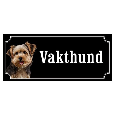 Yorkshireterrier gammaldags stil emaljskylt hund